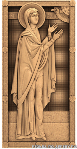 Резная икона Святая Анна Пророчица из дерева